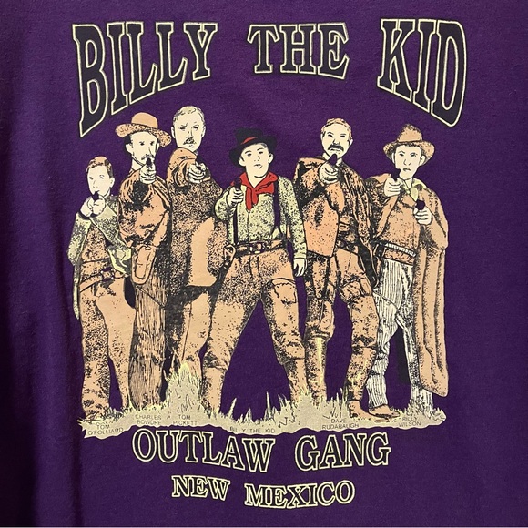 Vintage Billy The Kid Outlaw Gang New Mexico Single Stitch Tee - Picture 3 of 6